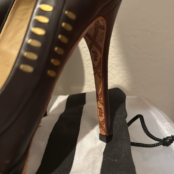 L.A.M.B Gwen Stefani Brown Platform Heels - Picture 2 of 6